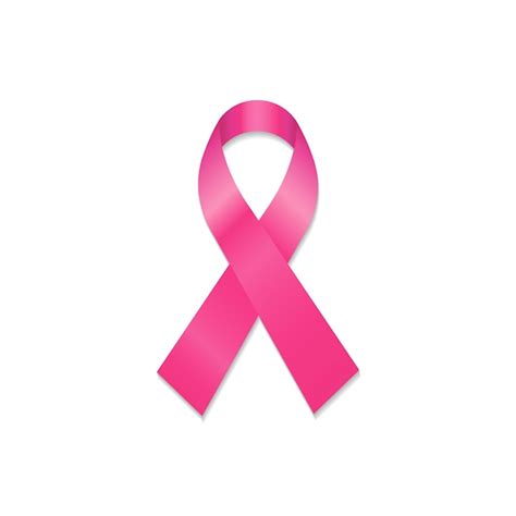 Premium Vector | Realistic pink ribbon, breast cancer awareness symbol isolated on white ...