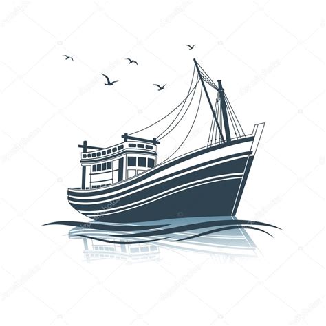 Fishing Boat vector Stock Vector by ©10comeback 115694548