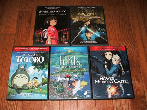 Disney's Ghibli Studios Hayao Miyazaki DVDs. My Neighbor Totoro, Kiki ...