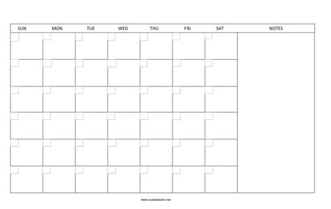 20+ Free Printable Blank Calendar Templates (Undated)