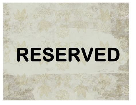 Reserved Sign