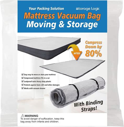 Buy Queen/Full/Full-XL Foam Mattress Vacuum Bag for Moving, Vacuum Seal Mattress Bag with Straps ...