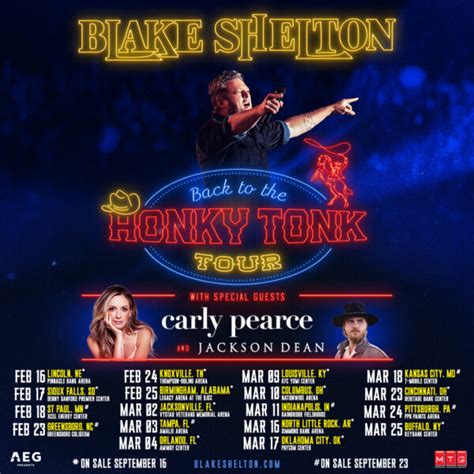 Blake Shelton Announces 2023 Back to the Honky Tonk Tour | Hometown ...