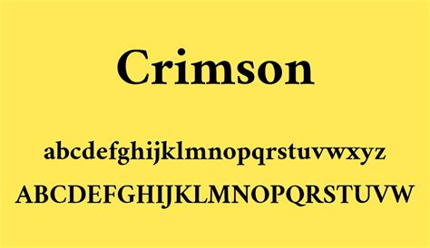 Crimson Font free font