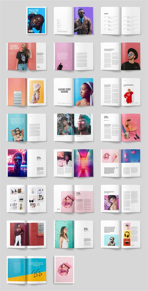 Colourful Modern Magazine | Yearbook design, Digital magazine layout, Page layout design