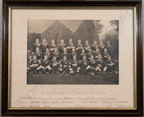 Rare Signed 1905-06 New Zealand Football Team Sepia Photograph - Sporting - Rugby League & Rugby ...