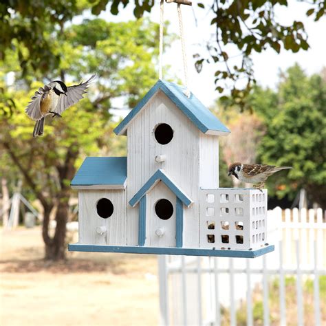 Bird Feeder&Bird House,Bird Houses for Outside,Wooden Bird Feeders/Houses for Outside Hanging,3 ...