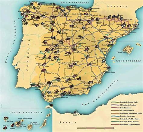 Paradores of Spain - Map and Routes of the Paradores.