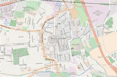 Bury St Edmunds Map Great Britain Latitude & Longitude: Free England Maps