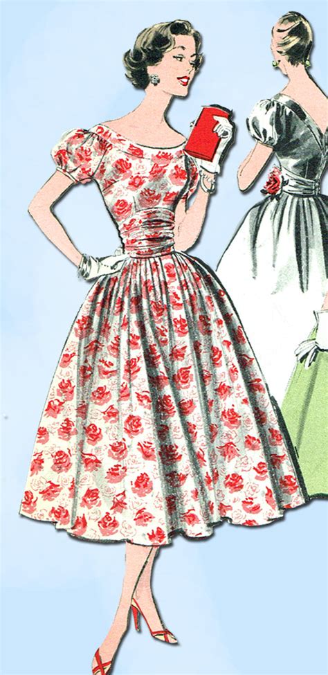 1950s Vintage Advance Sewing Pattern 8301 Uncut Misses Cocktail Dress – Vintage4me2