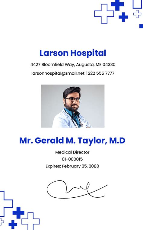 Surgeon Doctor ID Card Template in Illustrator, Word, PSD - Download ...