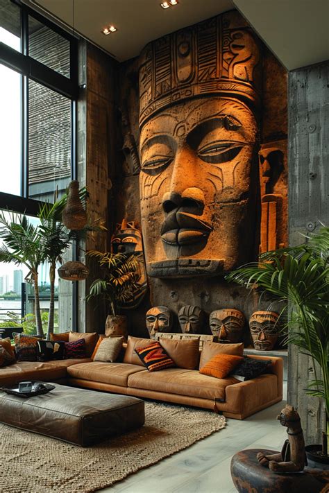 40 Creative Decor Ideas for Large Wall Themes in 2024 | Furniture design inspiration, African ...