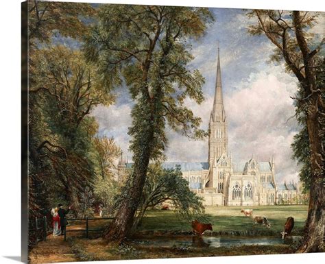 Salisbury Cathedral From The Bishop'S Garden By John Constable Wall Art ...