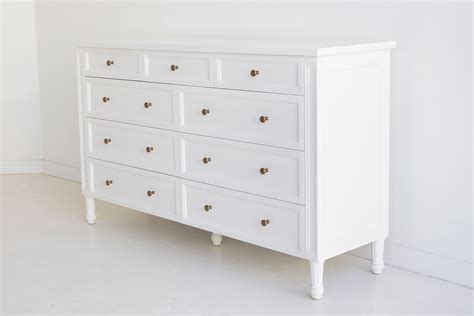 White Hamilton Dresser – 9 Drawer – Abide Interiors