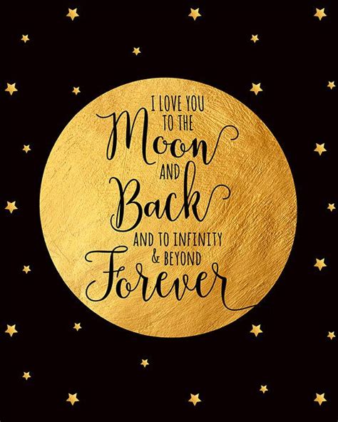 I Love You to the Moon and Back Print, Inspirational Quote, Nursery Print, Moon Wall Art, Kids ...