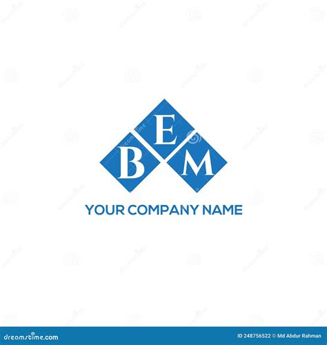 BEM Letter Logo Design On BLACK Background. BEM Creative Initials ...