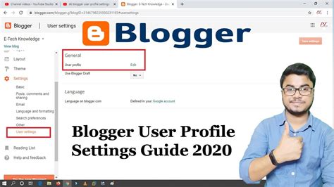 Blogger User Profile Settings 2020 | Customize your Blogger Profile 💻 Blog Contact Form Add ...