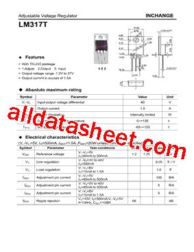 LM317T Datasheet(PDF) - Inchange Semiconductor Company Limited