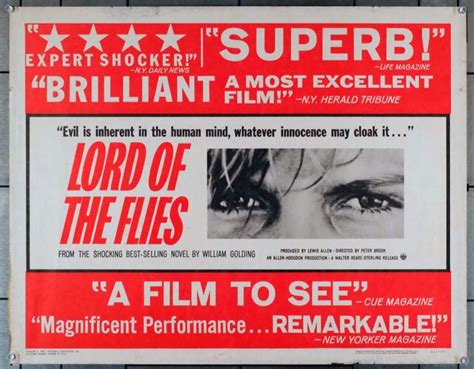 Lord Of The Flies (1963) Original U.S. 22x28 Movie Poster Very Good ...