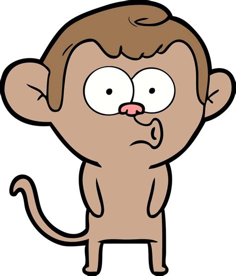 Cartoon crazy monkey 13548782 Vector Art at Vecteezy