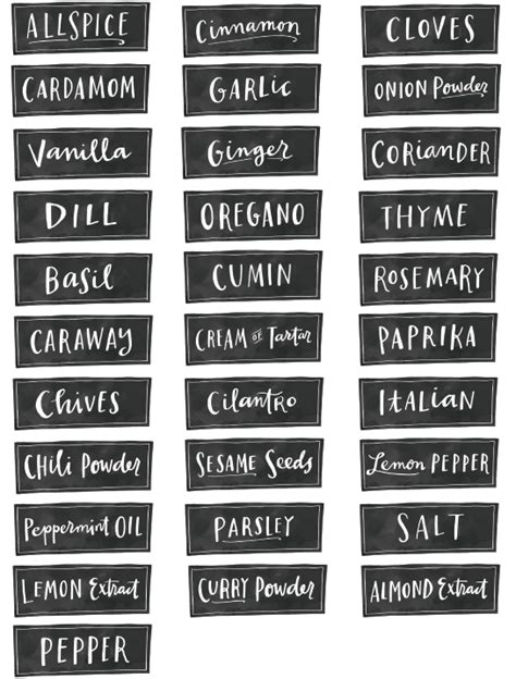 Blank Free Printable Kitchen Pantry Labels