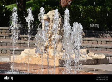 Interactive fountain at Coolidge Park in Chattanooga, Tennessee Stock Photo - Alamy