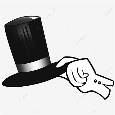 Gentleman Hat PNG Image, Tipping Hat Gentleman Cartoon, Hat Tip, Man ...