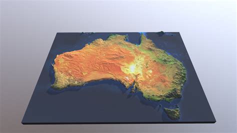 Australia Map - 3D model by smartmAPPS [55033e9] - Sketchfab