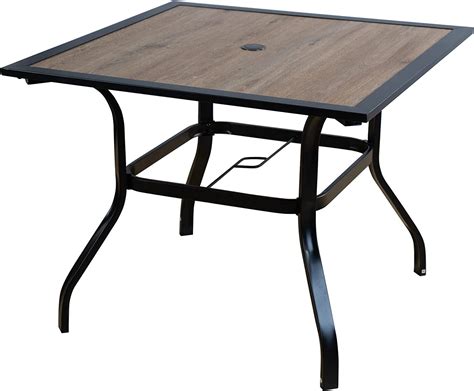 Compamia Ares 31" Square Resin Patio Dining Table in Dark Gray - Walmart.com