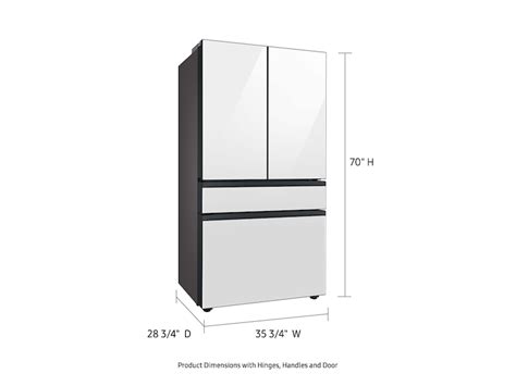 Bespoke 4-Door French Door Smart Refrigerator, White (23 cu. ft ...