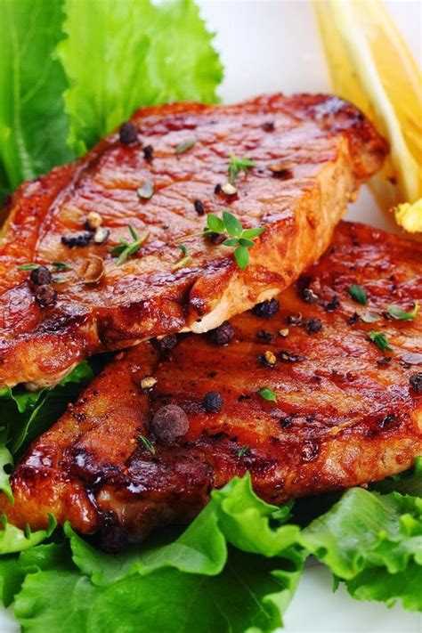 Grilled Pork Steaks with Lemon Butter Sauce | Boy Meets Bowl