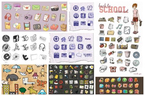 30 Creative Free Hand-Drawn Icon Sets | Inspirationfeed