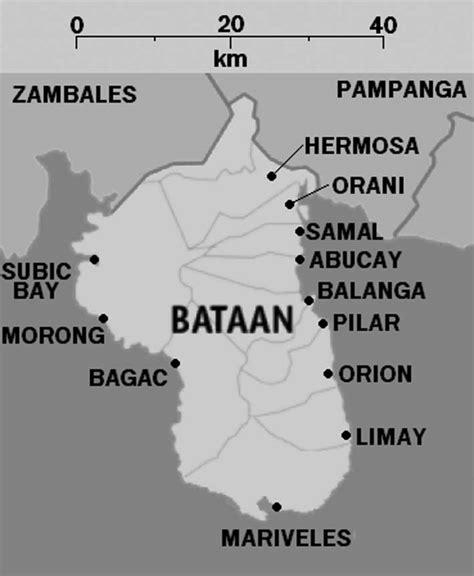 Map of Bataan, Central Luzon, Philippines. | Download Scientific Diagram