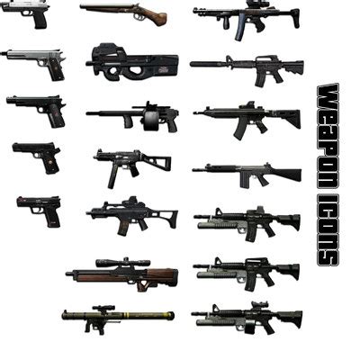 GTA 4 HQ Weapon Icons Mega Pack Mod - GTAinside.com