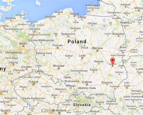 Lublin on Map Poland