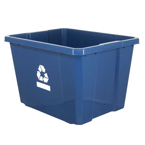 Gracious Living Medium Sized Plastic Curbside 17 Gallon Home Recycling Bin, Blue - Walmart.com ...