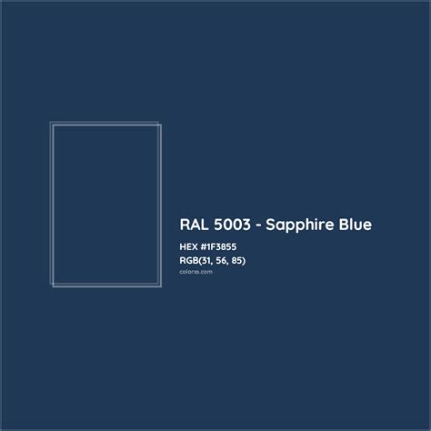 About RAL 5003 - Sapphire Blue Color - Color codes, similar colors and ...