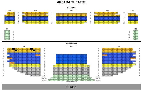 Arcada Theatre Seating Chart | Arcada Theatre