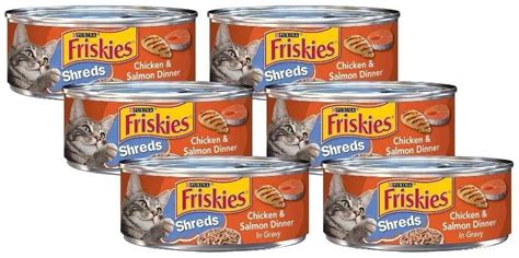 Friskies Chicken and Salmon Savory Shreds Dinner in Gravy 5.5 Ounce (6 ...