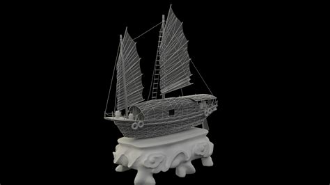 Chinese junk ship model - TurboSquid 1869389