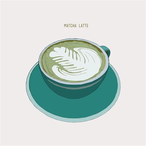Premium Vector | Matcha latte