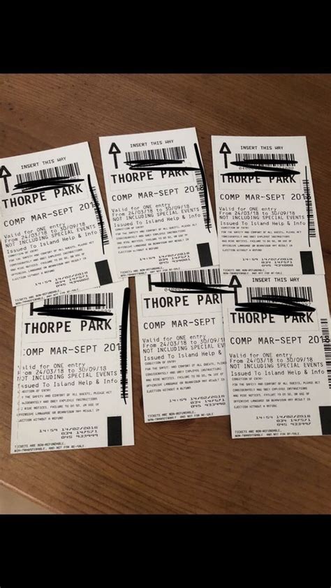 Thorpe Park Tickets X6: £90.00 End Date: Friday Oct-26-2018 19:10:39 ...