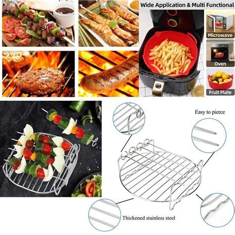 12 Piece Durable Silicone Air Fryer Accessories Set – Cart In Mart