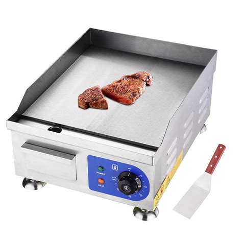 Commercial 1500W 14" Electric Countertop Griddle Flat Top Restaurant ...