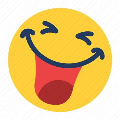 Emoji, emoticon, face, feeling, happy, jolly, smile sticker - Download on Iconfinder