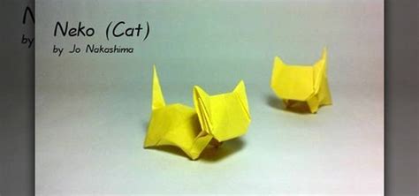 How to Make a folded-paper cat with origami « Origami :: WonderHowTo