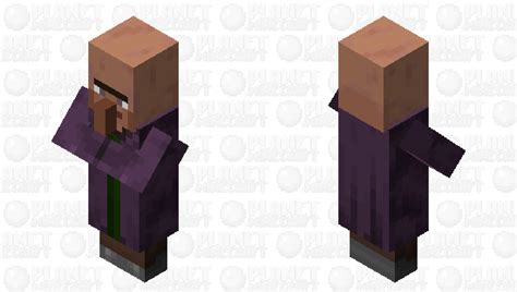 Old villager cleric in 1.14 style Minecraft Mob Skin