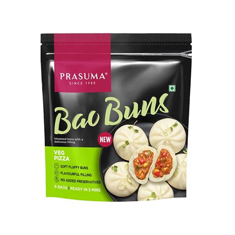 Prasuma Veg and Paneer Momos + Prasuma Bao Bun Veg Pizza (6 Baos) Combo (Frozen) Price - Buy ...