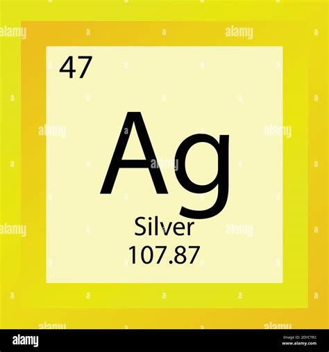 Ag Silver Chemical Element Periodic Table. Single element vector illustration, transition metals ...