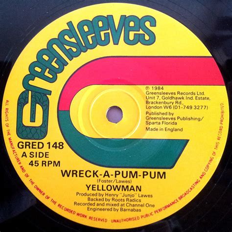 Yellowman - Wreck-A-Pum-Pum / Nobody Move Nobody Get Hurt (1984, Vinyl) | Discogs